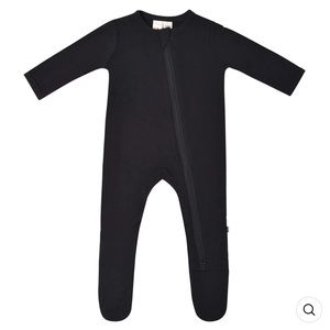 Kyte Baby bamboo Zippered Footie, Midnight Black, Newborn